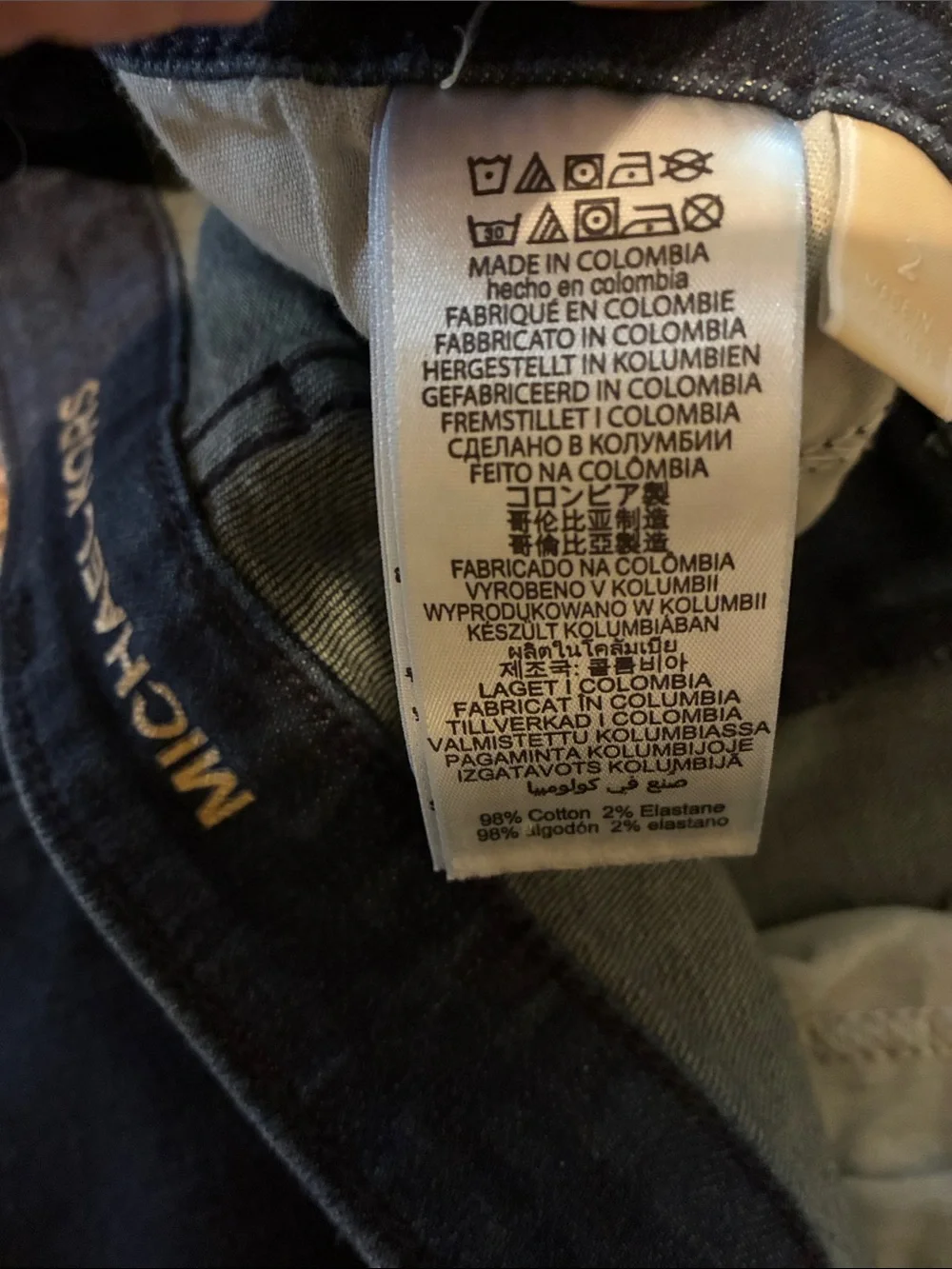 MICHAEL KORS. Size 2. Navy Straight-Leg Women's Jeans with Gold Hardware. Cute!
